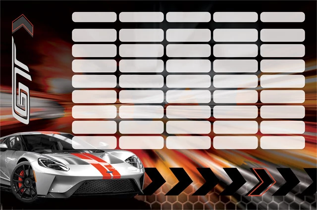 Ford GT nagy órarend - Silver