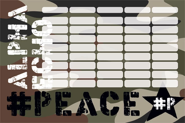 Terepmintás nagy órarend - Peace Alpha
