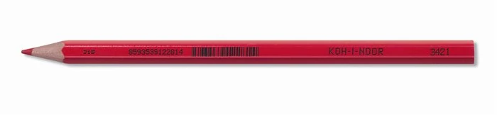 Koh-I-Noor színes ceruza vastag hatszögletű ceruzatest - piros / egyszínű postairón /