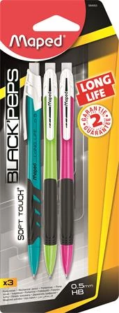 Maped Long Life töltőceruza készlet - nyomósirón 0,5 mm - 3 db/csomag