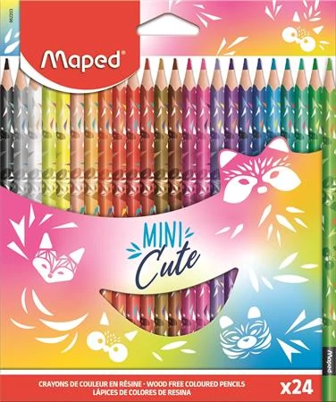 Színes ceruza készlet 24 db/cs - Maped Mini Cute állatos