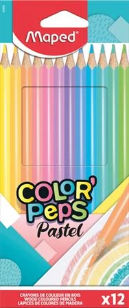 Maped háromszögletű pasztell színes ceruza készlet - Color Peps Pastel - 12 db/csomag