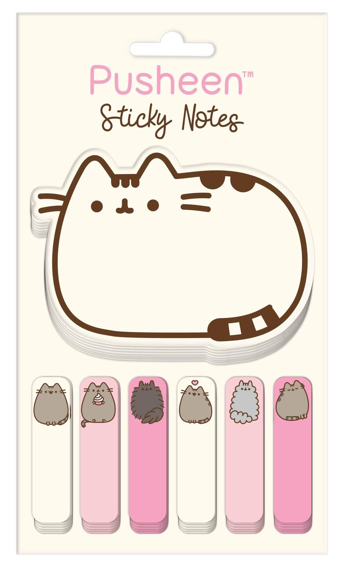 Oldaljelölő címke - színes írható papír - Pusheen cat cicás