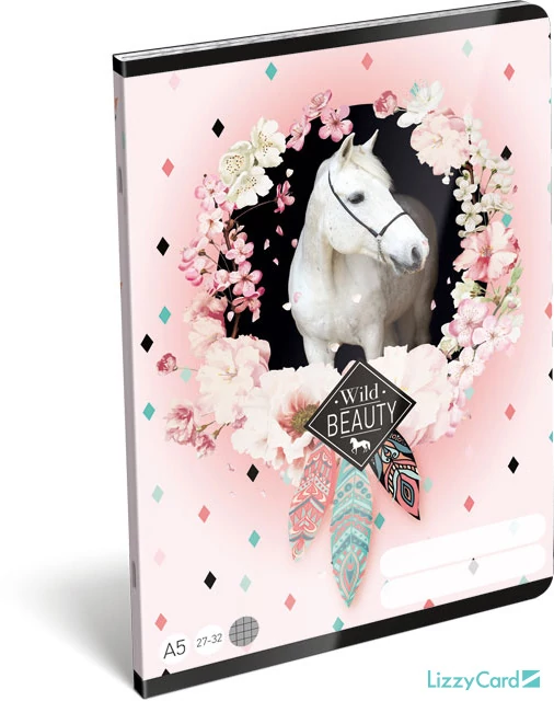 Lovas kockás füzet - Wild beauty rose - A5 - 27-32