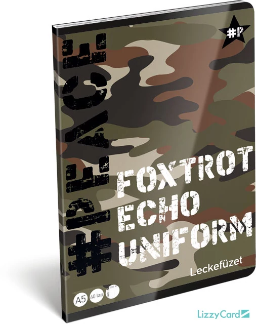 Terepmintás leckefüzet - A5 - Peace Alpha