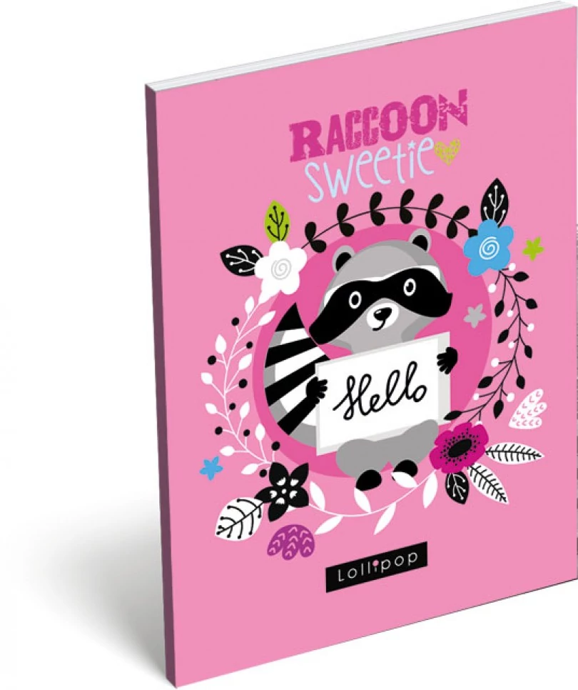 Mosómacis papírfedeles notesz A7 - Raccoon jegyzetfüzet