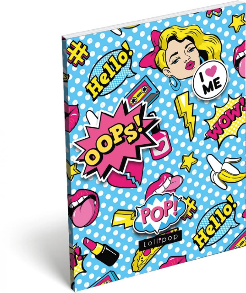 POP papírfedeles notesz A7 - Lollipop Pop jegyzetfüzet