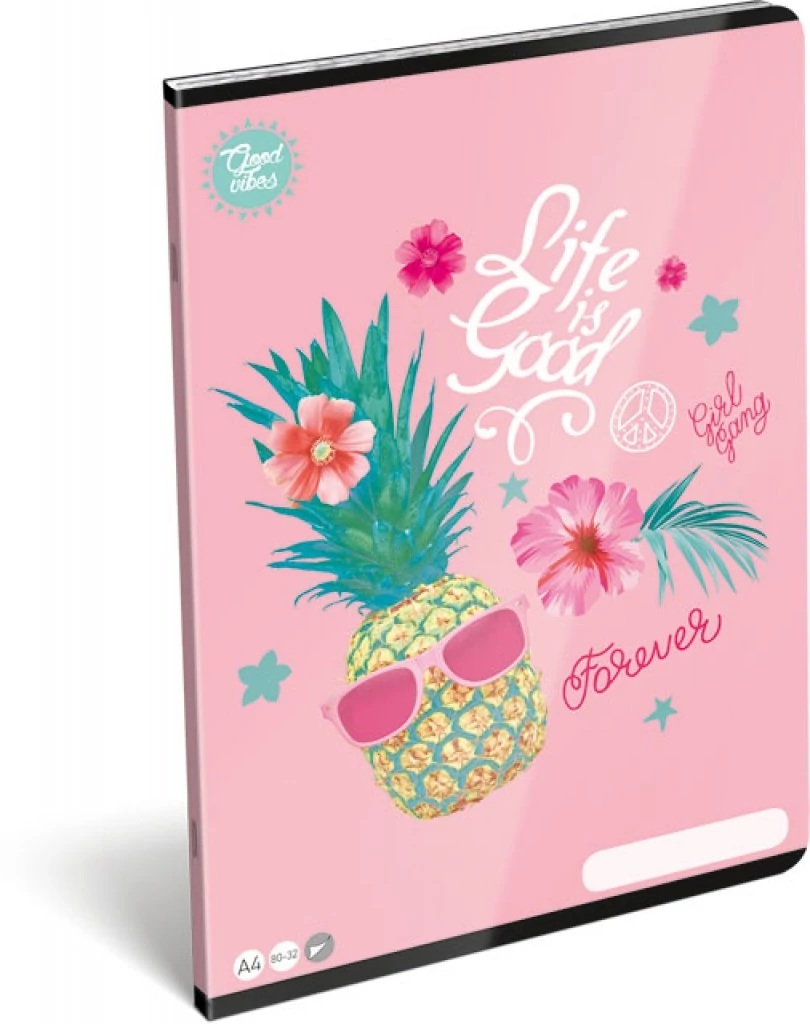 Good Vibes sima füzet - A4 - 80-32 - Life is Good