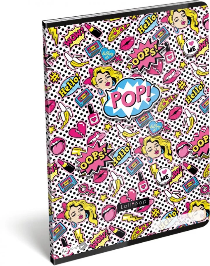 POP sima füzet - A4 - 80-32 - Lollipop Pop