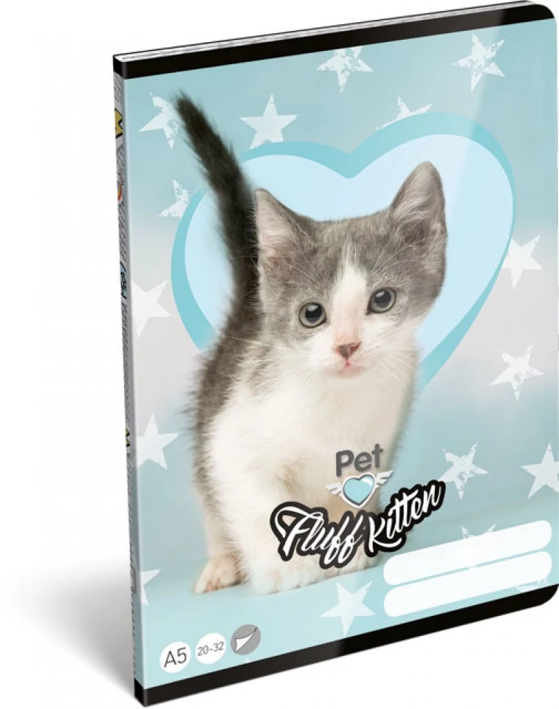Pet Fluff Kitten sima füzet - A5 - 20-32 - Cicás