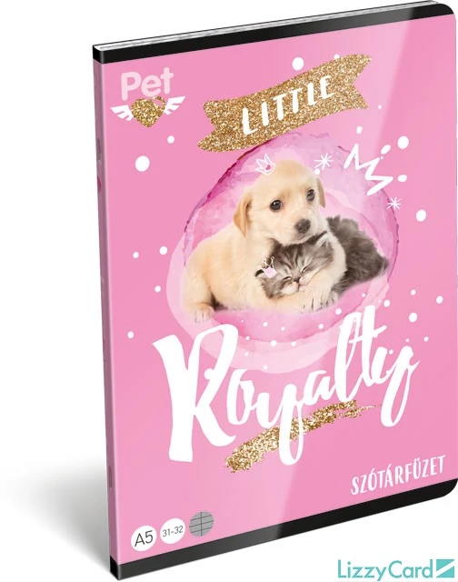 Kutyás cicás szótár füzet - A5 - 31-32 - Little Friends Pink