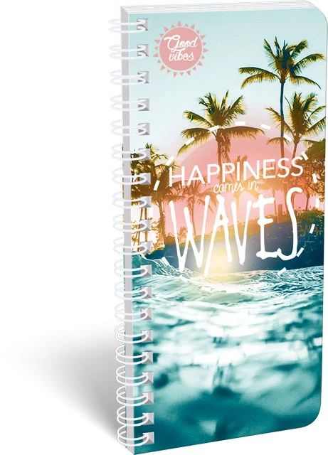 Good Vibes exkluzív spirál szótár füzet - 90x200 mm - Wave