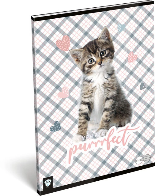 Cicás vonalas füzet - A4 - 81-32 - Purrrfect