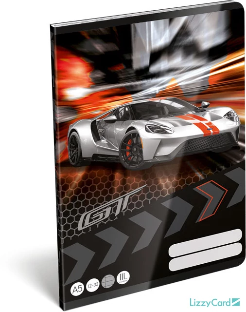 Ford GT vonalas füzet - Silver - A5 - 3. osztályos / 12-32