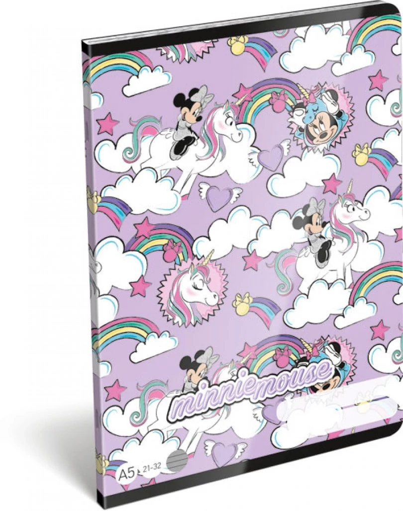 Minnie Mouse Unicorn vonalas füzet - A5 - 4. osztálytól / 21-32