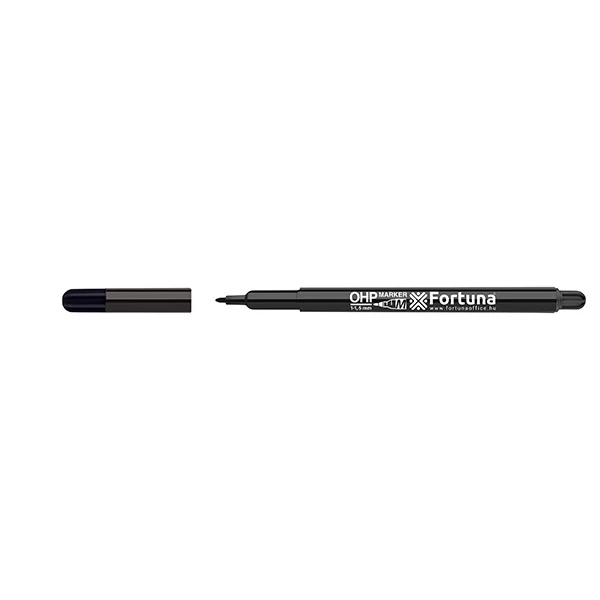 Alkoholos marker / filc - Fortuna OHP M - 1–1,5 mm - fekete
