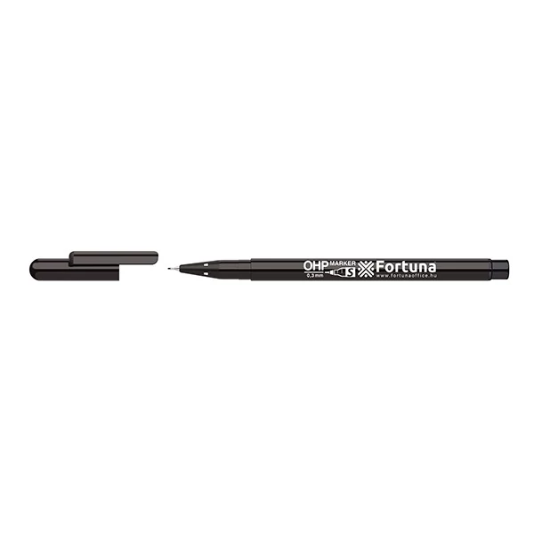 Alkoholos marker / filc - Fortuna OHP S - 0,3 mm - fekete