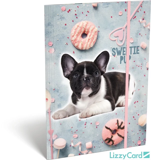 Kutyás A4 gumis mappa - Kis bagoly Sweetie Pup