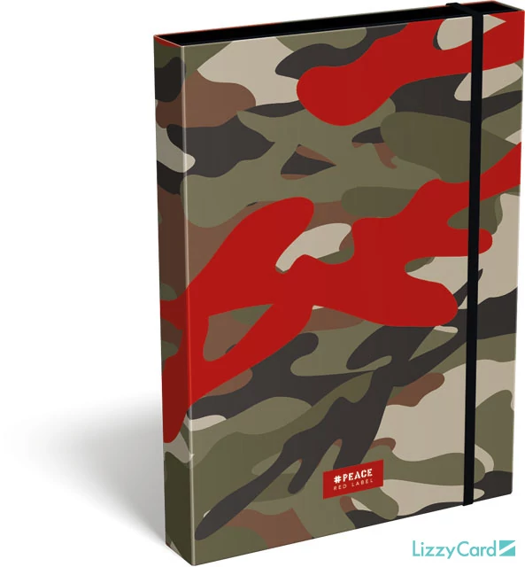 Terepmintás A4 füzetbox - Peace Red Label