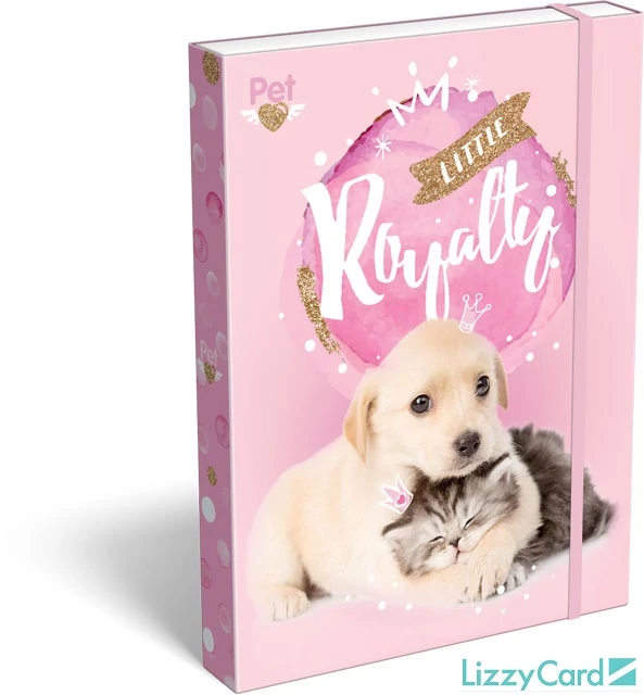 Kutyás cicás A5 füzetbox - Little Friends Pink