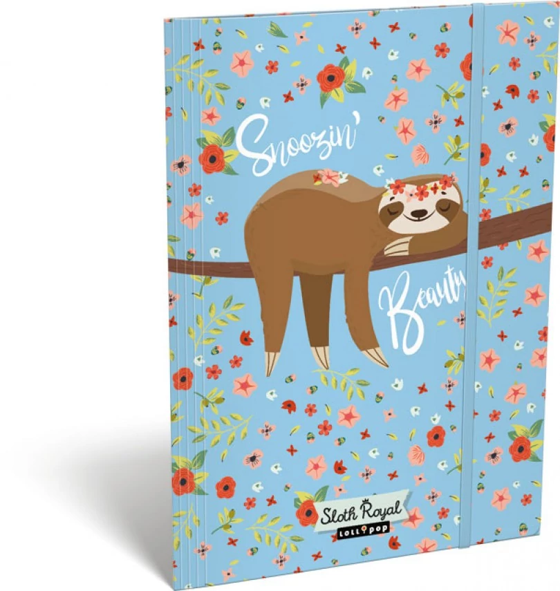 Lajháros gumis mappa - A5 - Lollipop Sloth Royal