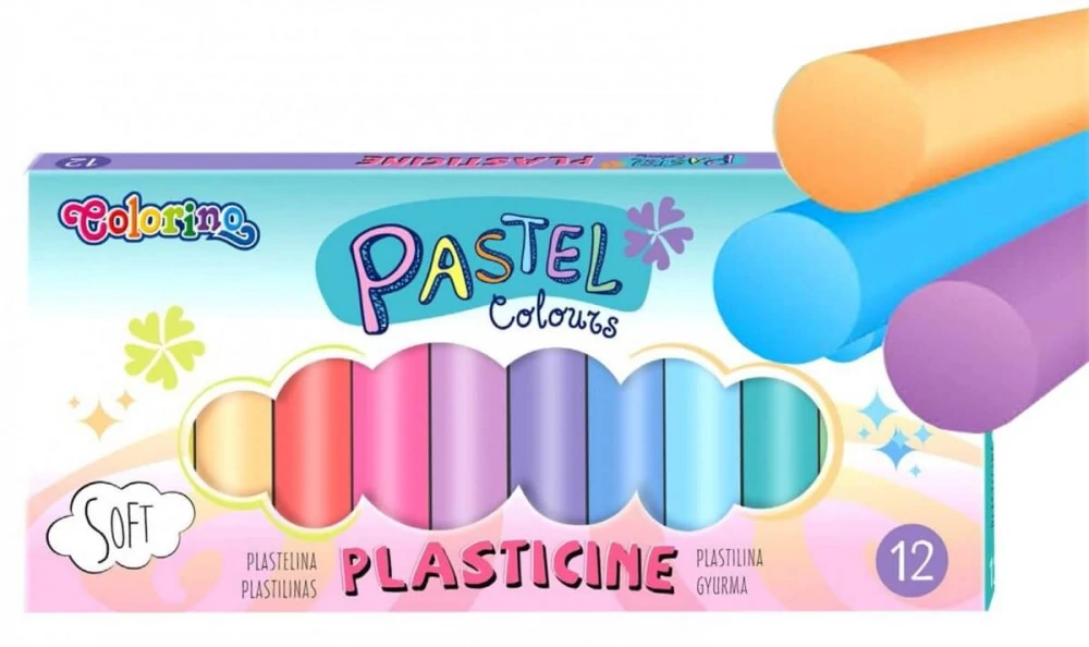 Gyurma készlet színes pasztell 12 db/csomag - Colorino Pastel