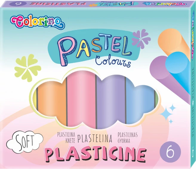 Gyurma készlet színes pasztell 6 db/csomag - Colorino Pastel