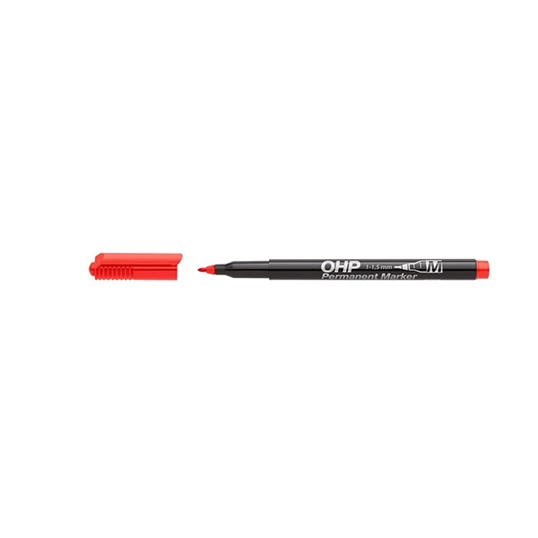 Alkoholos marker / filc - ICO OHP M - 1–1,5 mm - piros