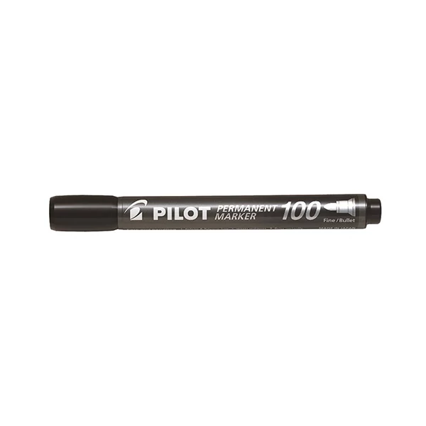 Alkoholos marker / filc - kerek / kúpos végű - PILOT 100 - fekete