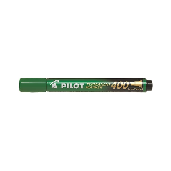 Alkoholos marker / filc - vágott végű - PILOT 400 - zöld
