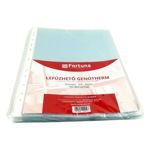 Genotherm lefűzhető - A4 60 mikron - 100 db/csomag - Fortuna