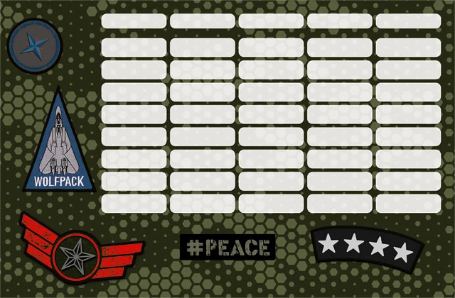 Terepmintás nagy órarend - Peace Pixel