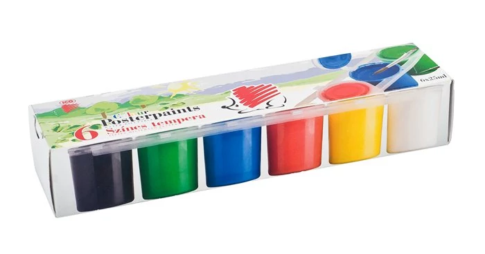 Tempera - Süni tégelyes tempera - 6 szín
