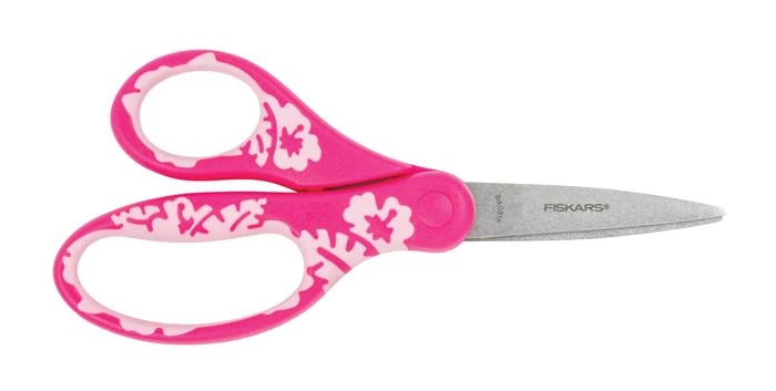 Iskolai olló - Fiskars Softgrip rózsaszín - 15 cm jobb- és balkezes