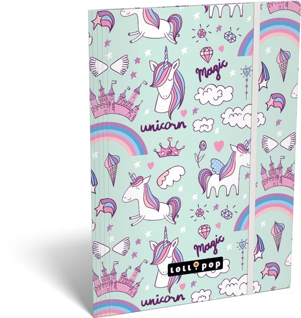 Lollipop Magic Unikornis gumis mappa A4