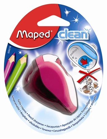 Hegyező kétlyukú tartályos - Maped Clean - választható színek