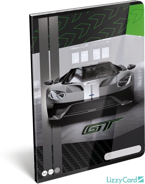 Ford GT kockás füzet - A4 - 87-32 - sportkocsis 2020 zöld