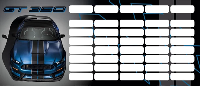 Ford Mustang Blue órarend - mini - Sportkocsi 2020
