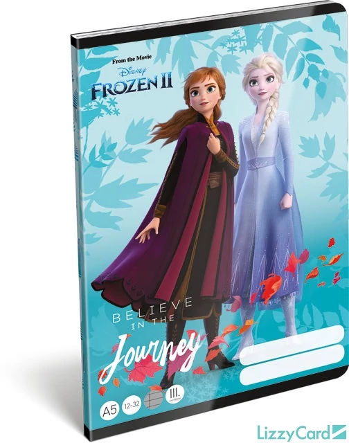 Jégvarázs vonalas füzet - A5 - 3. osztályos / 12-32 - Frozen II Believe