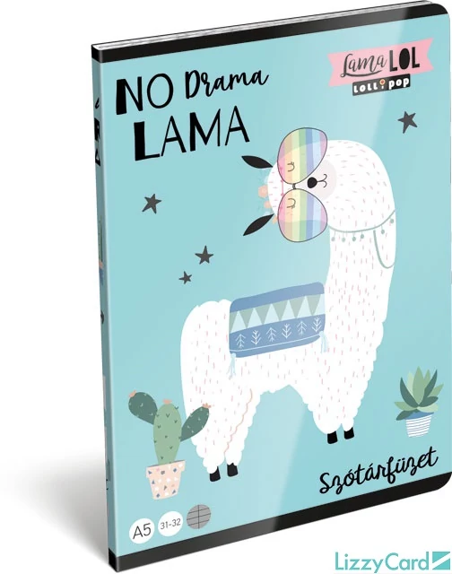 Lámás szótár füzet - A5 - 31-32 - Lollipop Lama LOL