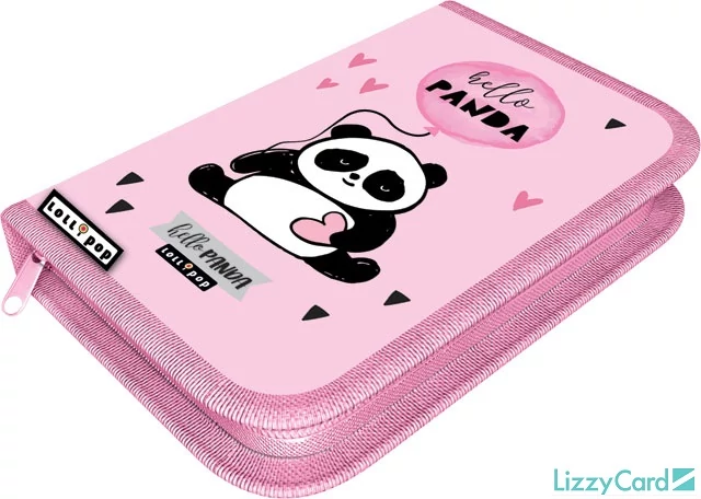 Pandás varrott klapnis üres tolltartó Lollipop Hello Panda