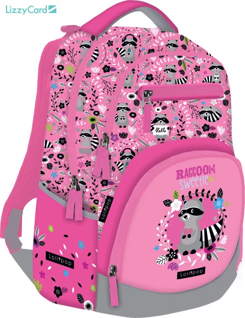Mosómacis Active+ hátizsák iskolatáska - Lollipop Raccoon