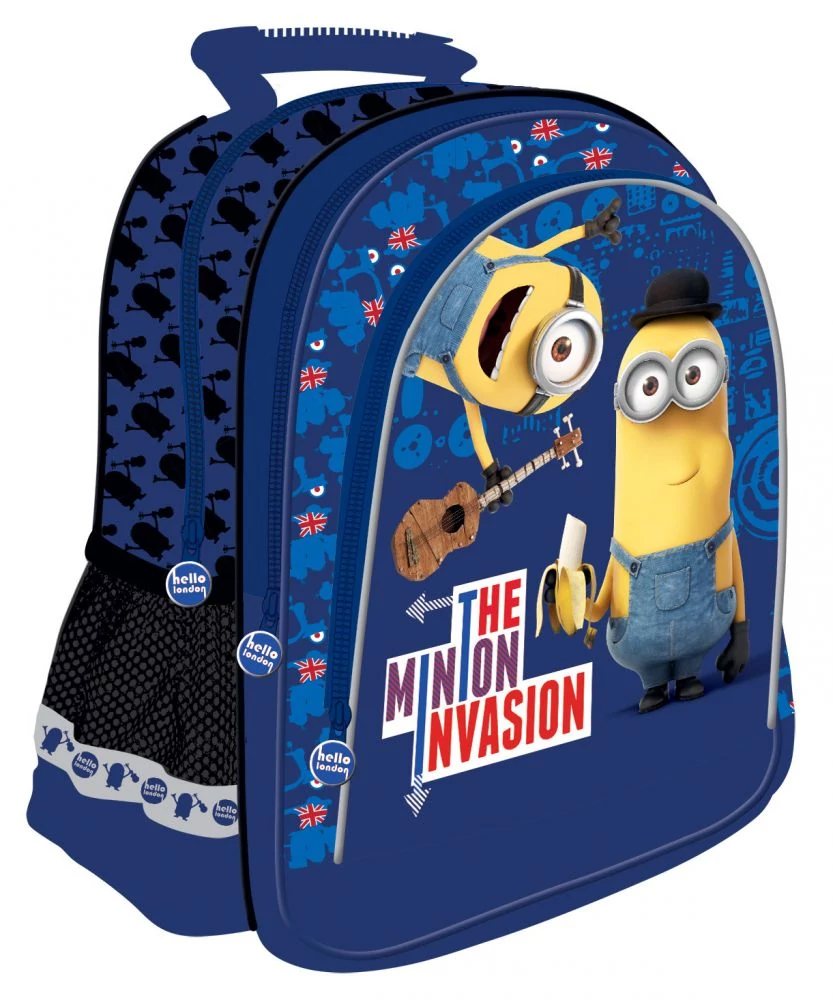 Minion ergonomikus hátizsák, iskolatáska - The Minion Invasion - kék