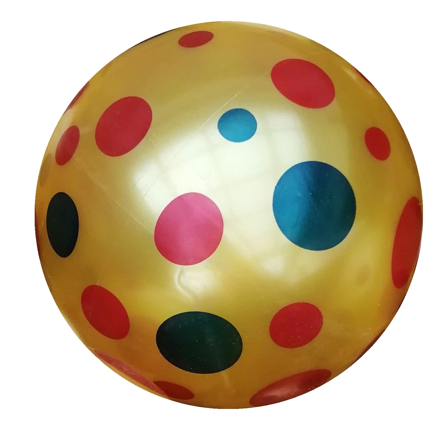 Pöttyös labda 23 cm - gumilabda színes