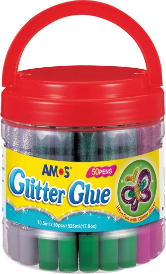 Csillámos ragasztó készlet Amos 50x10,5 ml - Glitter Glue