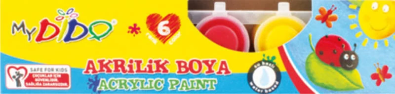 Akrilfesték készlet tégelyes 6x22 ml MYDIDO
