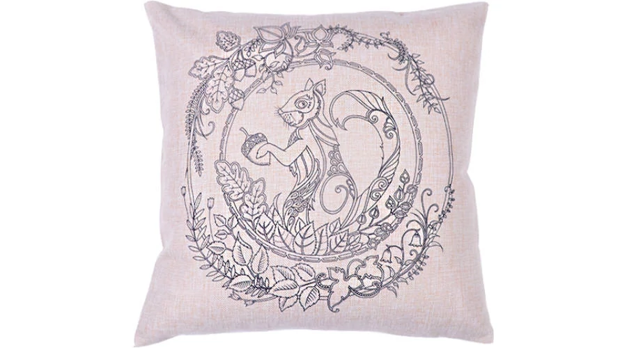 Festhető párnahuzat - Home Decor DIY - mókusos