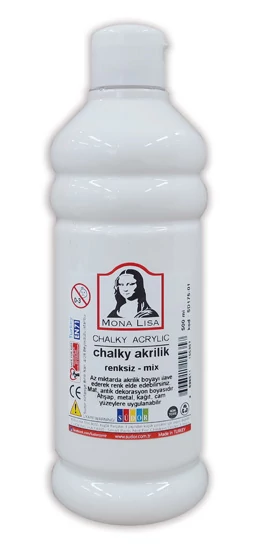Mona Lisa krétafesték mix alap 500 ml - fehér - Chalky Akrillik