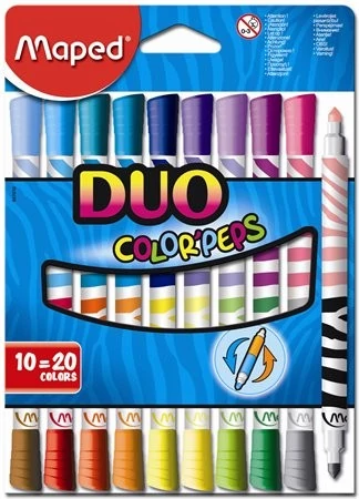 Filctoll készlet Maped Color Peps Duo - kimosható - 20 szín