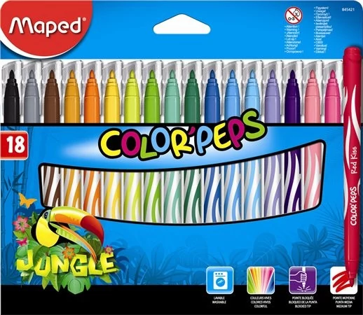 Filctoll készlet Maped Color Peps Jungle 18 szín